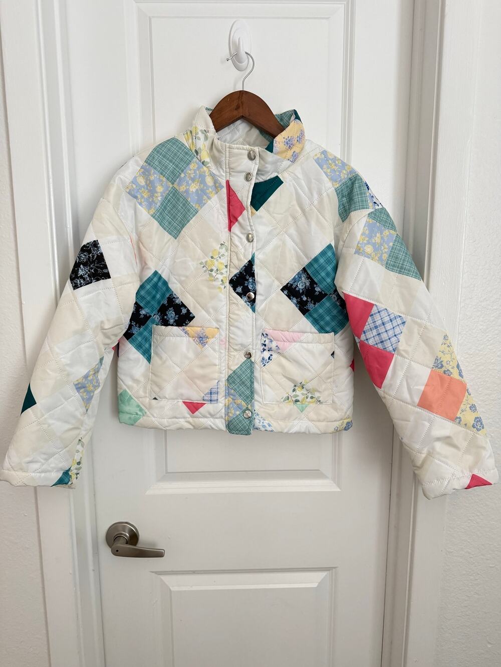Chelsea & Violet Girls Patchwork Quilt Puffer Winter Jacket